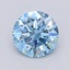 1.08 Ct. Fancy Vivid  Blue Round Lab Grown Diamond