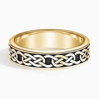 Black Rhodium Celtic Eternity Knot Wedding Ring