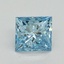 0.90 Ct. Fancy Vivid Blue Princess Lab Grown Diamond