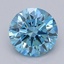0.52 Ct. Fancy Vivid Blue Round Lab Grown Diamond
