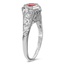 The Miles Ring, smalltop view on a hand
