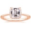 14K Rose Gold Regalia Diamond Ring, smalltop view