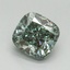 1.50 Ct. Fancy Vivid Green Cushion Lab Grown Diamond