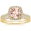 18KY Morganite Odessa Diamond Ring (1/5 ct. tw.) with Sonora Diamond Ring (1/8 ct. tw.), smalltop view