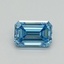 1.01 Ct. Fancy Vivid Blue Emerald Lab Grown Diamond