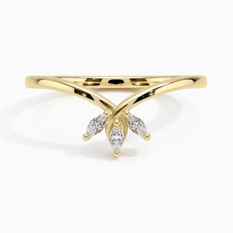 Curved Marquise Diamond Ring