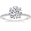 18K White Gold Demi Diamond Ring with Sapphire Accents (1/4 ct. tw.), smalltop view