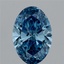 3.33 Ct. Fancy Vivid Blue Oval Lab Grown Diamond