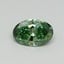 0.55 Ct. Fancy Vivid Pacific Green Oval Lab Grown Diamond