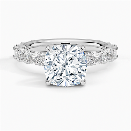 18K White Gold Nathalie Emerald-Cut Diamond Ring (3/4 ct. tw.)