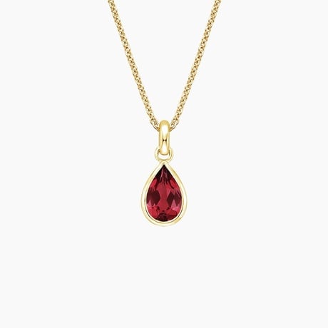 Teardrop Lab Ruby Pendant