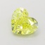 1.22 Ct. Fancy Vivid  Yellow Heart Lab Grown Diamond
