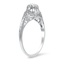 The Hallie Ring, smalltop view on a hand
