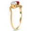 The Charlotta Ring, smalltop view on a hand