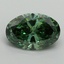 2.02 Ct. Fancy Vivid Pacific Green Oval Lab Grown Diamond