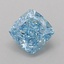 1.03 Ct. Fancy Vivid Blue Cushion Lab Grown Diamond