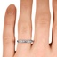 The Palmira Ring, smallzoomed in top view on a hand