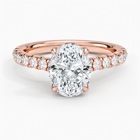 14K Rose Gold Sienna Half Coverage Diamond Ring