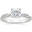 18K White Gold Petite Luxe Twisted Vine Diamond Ring (1/4 ct. tw.), smalltop view