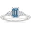 Platinum Opera Three Stone Diamond Ring, smalltop view