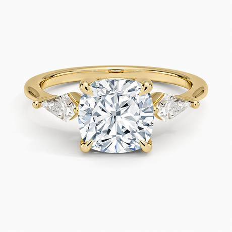 Luxe Cometa Three Stone Diamond Ring - Brilliant Earth