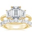 18K Yellow Gold Rhiannon Diamond Ring with Hidden Accents with Frances Diamond Ring (1 ct. tw.)