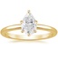 18K Yellow Gold Esme 1.8mm Ring, smalltop view