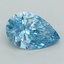 2.02 Ct. Fancy Vivid  Blue Pear Lab Grown Diamond