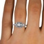 The Bazyli Ring, smallzoomed in top view on a hand