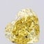 3.23 Ct. Fancy Vivid Yellow Heart Lab Grown Diamond