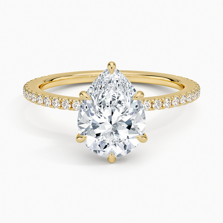 18K Yellow Gold Demi Three-Quarter Coverage Diamond Ring (1/3 ct. tw.)