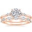 14K Rose Gold Nadia Diamond Ring with Joelle Diamond Ring