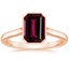 14K Rose Gold Luna 2mm Bezel Ring, smalltop view