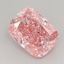 1.40 Ct. Fancy Vivid  Pink Cushion Lab Grown Diamond