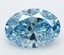 4.97 Ct. Fancy Vivid  Blue Oval Lab Grown Diamond