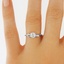The Elaine Ring, smalltop view on a hand