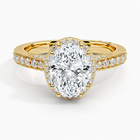 18K Yellow Gold Tacori Dantela Bloom Diamond Ring