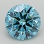 1.43 Ct. Fancy Vivid Blue Green Round Lab Grown Diamond