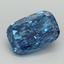 1.51 Ct. Fancy Vivid Blue Cushion Lab Grown Diamond