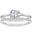 18K White Gold Horizontal Petite Comfort Fit Ring with Luxe Ballad Diamond Ring (1/4 ct. tw.)
