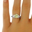 The Yvonne Ring, smalltop view on a hand