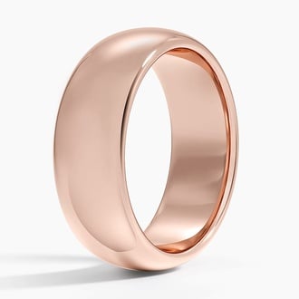Heavyweight 7mm Wedding Ring in 14K Rose Gold