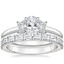 18K White Gold Rhiannon Diamond Ring (1/4 ct. tw.) with Gemma Diamond Ring (1/2 ct. tw.)