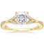 18K Yellow Gold Zinnia Diamond Ring (1/3 ct. tw.), smalltop view