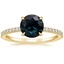 14K Yellow Gold Viviana Half Coverage Diamond Ring, smalltop view