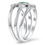 The Nikki Ring, smalltop view on a hand