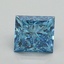 1.58 Ct. Fancy Vivid Blue Princess Lab Grown Diamond