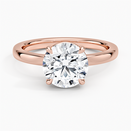 14K Rose Gold Dara Low-Profile Solitaire Ring