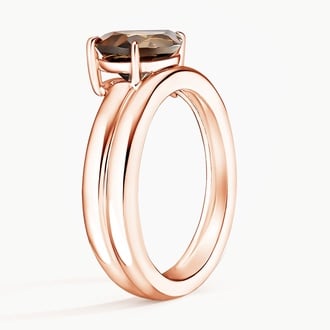 Talia Pear Smokey Topaz Pinky Ring