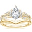 18K Yellow Gold Luxe Secret Garden Diamond Ring (3/4 ct. tw.) with Chevron Ring